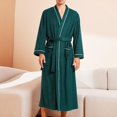 thumbnail image 4 of Birdeem Robes for Men MenâS Elastic Waist Summer Solid Casual with Bandage Pockets Robes, 4 of 12