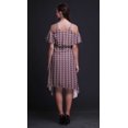 thumbnail image 3 of Bimba Pink Floral Printed Womens Cold Shoulder Tunic Party Round Neck Shift Dress - Medium, 3 of 6