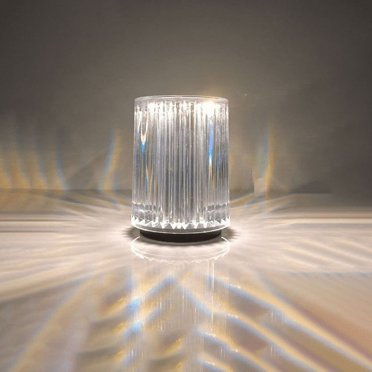Crystal Table Lamp LED Touch Lamp 3D Diamond Acrylic Small Table Lamp Bar Restaurant Romantic Atmosphere Table Lamp Charging Acrylic Crystal Table Lamp,Bedside Nightstand Lamp for Livin