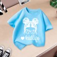 thumbnail image 2 of Chemises pour Bébé Fille Grandes Tailles Enfants Filles Imprimé Graphique Mignon Col Rond Manches Courtes T-Shirt Décontracté d'Été, 2 of 4