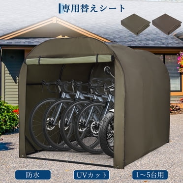 Housse de Remplacement – 420D Robuste, Imperméable et Résistante aux UV pour Abri pour Vélo – Convient à 3 Vélos – Unité de Rangement Extérieure pour Abri d'Auto Ou Garage – Vert Armée, 156x220x165 cm