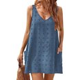thumbnail image 5 of Gspmoly Robes pour Femmes, Mode Décontractée Aguichant Unie à Rayures Sans Manches à Col Rond Robe Débardeur pour Dames Robes de Cocktail jusqu'à 65 % de Rabais, 5 of 5