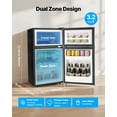 thumbnail image 2 of VEVOR Mini Fridge with Freezer 3.2 Cu.Ft Two Door Compact Refrigerator Stainless, 2 of 9