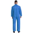 thumbnail image 2 of Runhomal Men's Long Sleeve Coveralls Dustproof Durable Button Up Work Overalls Jumpsuits Workwear Blue S, 2 of 5