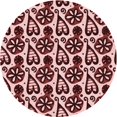 thumbnail image 1 of Ahgly Company Tapis Rond Lavable en Machine Intérieur Transitionnel Rose Pastel, 6 Pieds Rond, 1 of 7