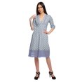 thumbnail image 3 of Moomaya Robe Imprimée Longueur Genou pour Femmes Grande Taille Vêtements Décontractés Tenue d'Été, 3 of 4