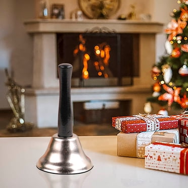 EGNMCR Wooden Handle Hand Cranking Bell Gold And Bell Decorative Items Class Ordering And Summoning Bell hand bell