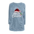 thumbnail image 4 of Qertyioot Hauts Grande Taille pour Femmes, Blouse de Noël Col Rond et Hiver Ample avec Poche Imprimée Manches Longues, 4 of 4