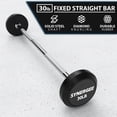 thumbnail image 2 of Synergee Fixed 30 lb Barbell – Pre Weighted Straight Bar, 2 of 6