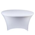 thumbnail image 1 of GUOOL Stretch Round Tablecloth Table Cover for Weddings Bars Party Outdoor DJ White 152x75cm, 1 of 9