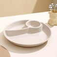 thumbnail image 4 of Aodebiao Assiette de Contrôle des Portions pour une Alimentation Équilibrée, Assiettes Incassables Divisées, Assiettes à 3 Compartiments, Assiettes en Plastique Réutilisables, Sans BPA pour Adultes, 4 of 7