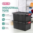 thumbnail image 2 of Sterilite Bac Industriel Robuste et Durable de 15 Gallons avec Loquets Rouges, Lot de 18, 2 of 10