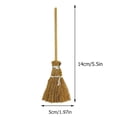 thumbnail image 2 of Mini Witch Broomstick Halloween Hanging Ornament with Rope Authentic Wooden Besom Accessory for Themed Decor (9.5-14cm), 2 of 2