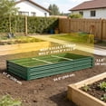 thumbnail image 3 of Outsunny Jardinière Surélevée Galvanisée 8x4x1 Pi, Fond Ouvert, Vert, 3 of 10