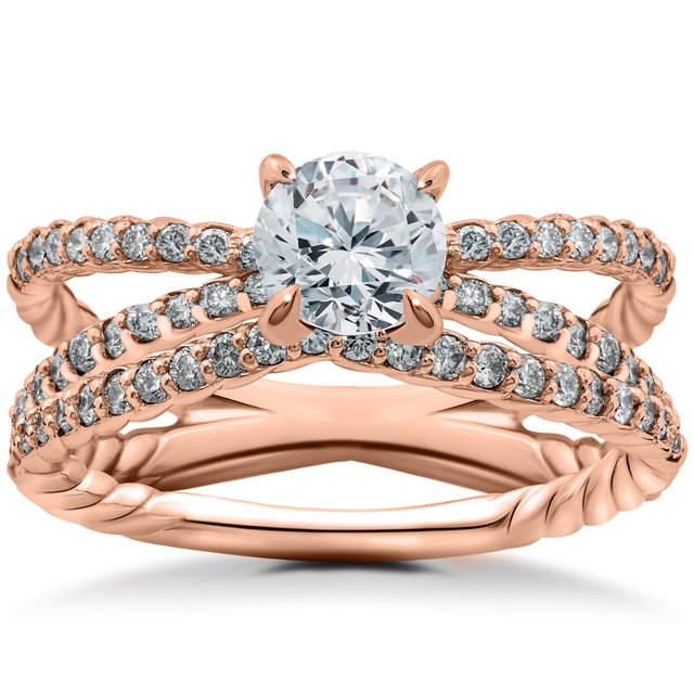 5/8ct Diamond Isabella Engagement Ring Setting & Matching Wedding Band