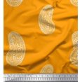 thumbnail image 1 of Soimoi Moss Georgette Fabric Paisley Block Fabric Prints by Yard 42 Inch Wide, 1 of 3