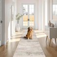 thumbnail image 4 of Modern Abstract 3x20 Washable Rugs - Long Hallway Runner Rug 20 ft with Non Slip Rubber Backing Low Pile Carpet for Kitchen Entryway Living Room Indoor Home Decor Floor Mat for Stair 3x20 Beige, 4 of 8