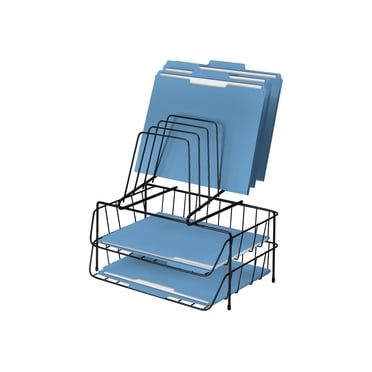Fellowes Plateau Double en Fil Métallique avec Plateau Trieur de Dossiers