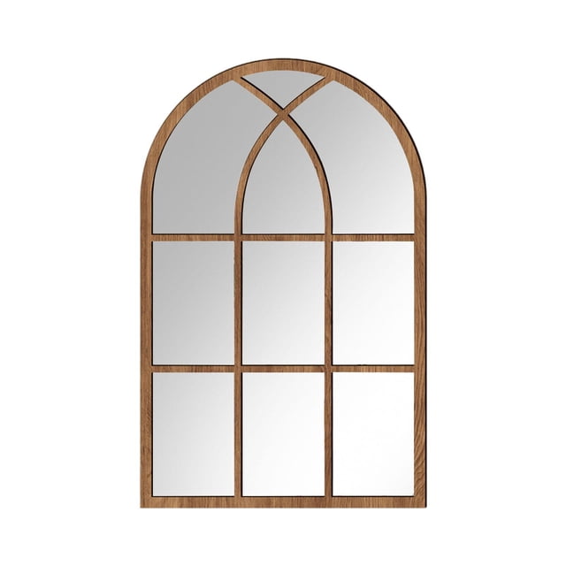GROWTH TANK Arched Window Pane Mirror Acrylic Background for Bedroom Room Brown