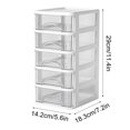 thumbnail image 3 of CHUANK Boîte en Plastique Transparente à 5 Niveaux Liquidation Tiroir de Bureau Rangement Tiroir à Plusieurs Niveaux Boîte de Rangement en Plastique pour Bureau Fournitures de Bureau Étagère de Rangement Transparente avec Tiroirs Blanc, 3 of 4