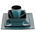 thumbnail image 3 of Gibson Elite 16 Pc Plates, Bowls, & Mugs Dinner Set, Turquoise (2 Pk), 3 of 7