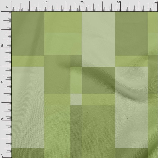 Soimoi Poly Georgette Fabric Geometric Panel Print Fabric by Yard 42 Inch Wide