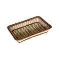 thumbnail image 2 of Dvkptbk plastic frame Imitation Rattan Woven Storage Tray Rectangular Wicker Basket for Kitchen Countertop Bathroom Organizer, 2 of 6