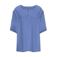 thumbnail image 4 of AherBiu Plus Size T Shirts for Women V Neck Loose Comfy Basic Tees Summer Workout Oversized Tshirt Tops, 4 of 7
