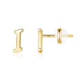 thumbnail image 1 of CHOK Sterling Silver Stud Earrings  14K Gold, 1 of 6