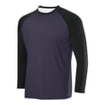 thumbnail image 1 of Dagugfen Chandails d'Entraînement pour Hommes Col Rond Manches Longues à Blocs de Couleur Respirants Course Escalade Gym Hauts, 1 of 2