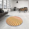 thumbnail image 4 of Ahgly Company Tapis d'Intérieur Lavable en Machine Carré Transitionnel Citrouille Orange, 3 Pieds Carré, 4 of 7