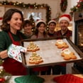 thumbnail image 1 of Christmas Baking Set High-Temperature Resistant Silicone Gloves Rolling Pin Scraper Kit with Holiday Patterns for Cookie Cake Dessert Making Kitchen Utensils Gift Idea for Home Bakers, 1 of 6