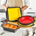 thumbnail image 5 of Baking Pan Rectangular Baking Pan Non-Stick Cake Mold for Oven Baking(Yellow,1-Piece) Rkxzt, 5 of 5