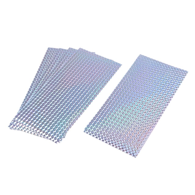 jinwen 5 Pcs Bright Fishing Lure Tape Sticker Holographic Adhesive Film DIY