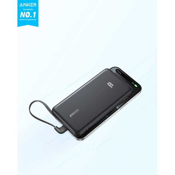 ANKER ZOLO POWER BANK (10K, 22.5W, BUILT-IN USB-C CABLE) - Walmart.ca