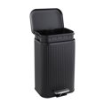thumbnail image 1 of 20L Black Stainless Steel Step Trash Can – Rectangular Waste Bin with Soft-Close Lid, Removable Inner Bucket and Fingerprint-Resistant Finish for Kitchen, Bathroom and Office – 32.5 × 27.8 × 48 cm, 1 of 8