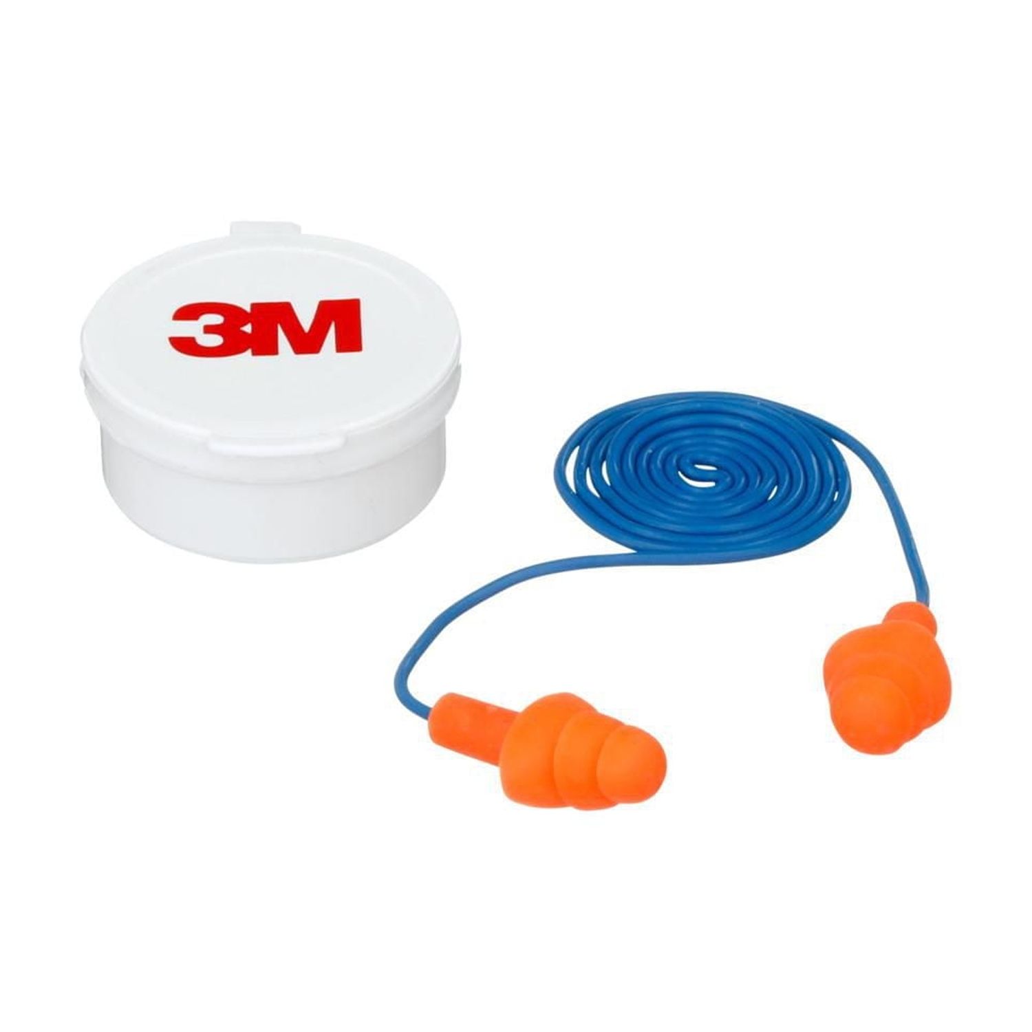 Bouchons d'oreille réutilisables 3M(MC) 90586H1-DC, Avec cordon, 25 dB NRR, Bleu / orange