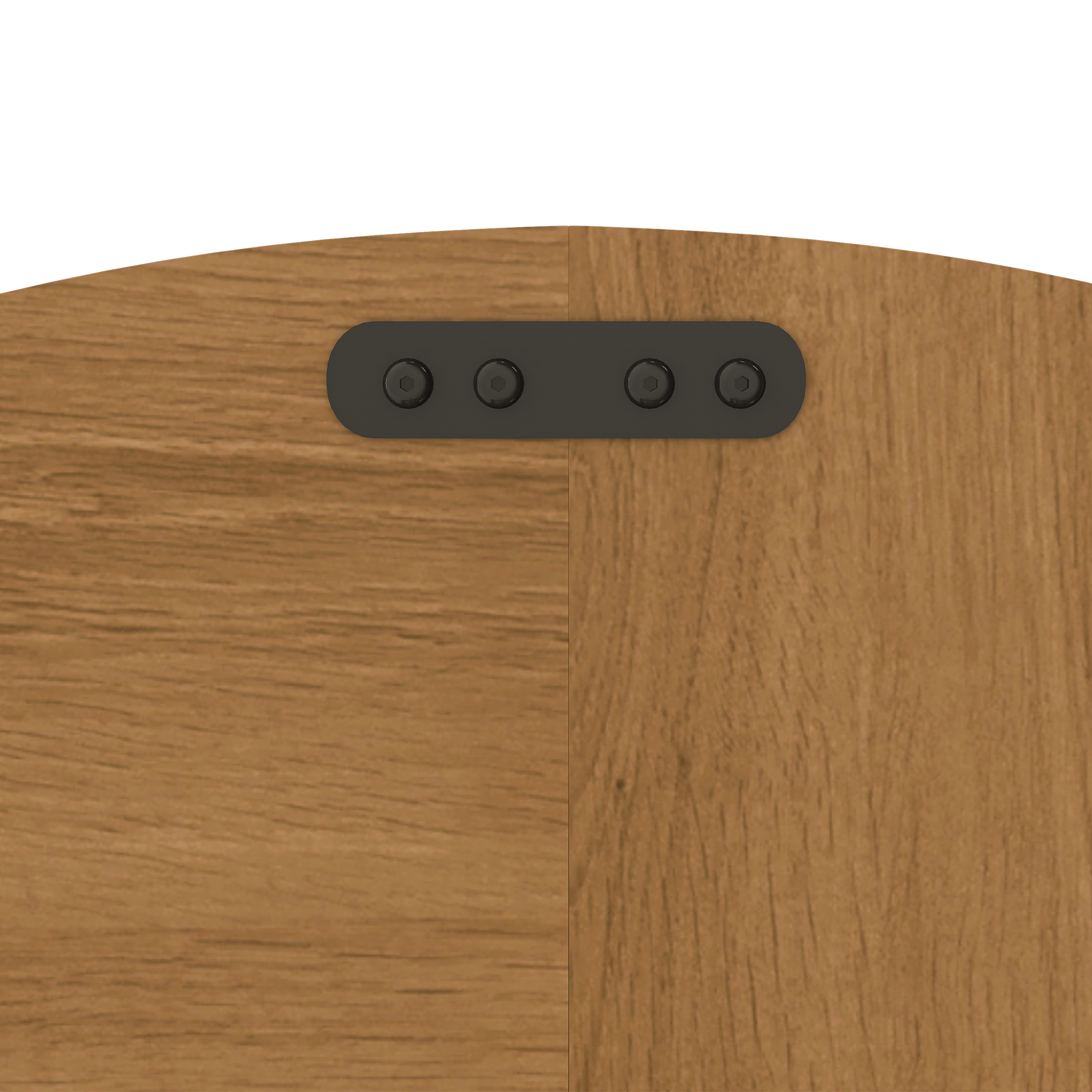 Noble House 47" Round Dining Table for 4,Farmhouse MDF Circle Table with Wood Grain Finish,Oak