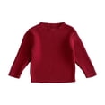 thumbnail image 1 of RKSTN Chandail Garçon Unisexe Couleur Unie Col Rond Manches Longues Chandail Décontracté Mode Tricot Simple Chandail Chaud Haut Style Automne Hiver, 1 of 2