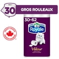 thumbnail image 2 of Royale Velour, 2 Ply Toilet Paper, 30 Equal 62 Bathroom Tissue Rolls, 2 of 21