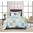 thumbnail image 1 of Mainstays All in One Lightweight Quilt Set and Sheet Set -5 Piece, Twin-XL, Patchwork, 1 of 14