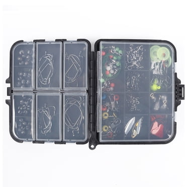 TopLLC Fishing Accessories Kit Fishing Set With Tackle Box Fishing Hooks Weights Heads Fishing Beads Space Beans Saltwater Fishing A Hooks