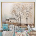 thumbnail image 1 of Designart Large Tree Gold framed wall art, Rustic Farmhouse Tree Scenery , Trees framed wall art decor, Brown Gold framed wall art, 32x24 inches Gold Frame, 1 of 5