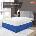 thumbnail image 3 of SGI Bedding 10 Inch Pleated Bed Skirt | Microfiber Bed Skirt | Fade Resistant, Wrinkle Free, Anti-static, Decorative, Extra Storage Space, Clutter-Free | Full, Egyptian Blue, 3 of 6