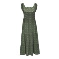 thumbnail image 4 of Birdeem Robe Superposée pour Femmes Sans Manches Extra Longue Unie à Bretelles à Pois Débardeur Ourlet Ligne A, 4 of 5