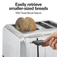 thumbnail image 3 of Hamilton Beach 4-Slice Toaster, Brushed Stainless Steel, Extra-Wide Slot Toaster with Shade Selector, Toast Boost, Slide-Out Crumb Tray, Auto Shutoff, Cancel Button, 2491, 3 of 8