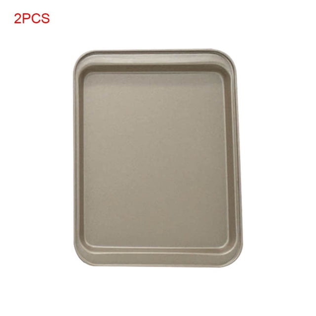 2 Pcs Moule Rectangulaire pour Cuisson Biscuit Biscuit Pâtisserie Plateau de Four en Acier Inoxydable Revêtement Antiadhésif