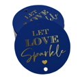 thumbnail image 1 of Inkdotpot Pack Of 100 Let Love Sparkle Wedding Favor Paper Tags Craft Real Gold Foil Hang Tags, 1 of 1