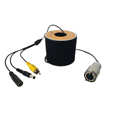 Accessoires de Caméra de Pêche sous-Marine pour Bateau en Forme de Poisson Pêche sur Glace Câble 15/30/50 m Lumière 12 LED Vision Nocturne IP68 Étanche, Facile à Utiliser