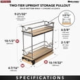 thumbnail image 3 of Rev-A-Shelf 5" Pullout Organizer for Cabinets, 2 Tier Upright Shelf, 5WU2-5W1-1, 3 of 6